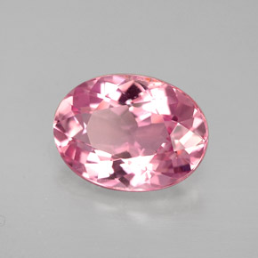 Tourmaline rose naturelle coupe ovale, 2,60 ct, VVS-VS