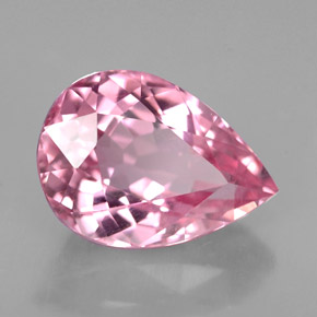 Tourmaline rose naturelle en forme de poire, 2,25 ct, VS