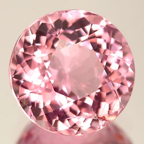 Tourmaline rose naturelle coupe roude, 2,02 ct, VS