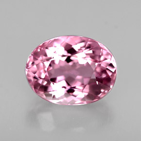 Tourmaline rose naturelle coupe ovale, 1,69 ct, VVS