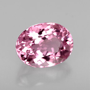 Tourmaline rose naturelle coupe ovale, 1,69 ct, VVS