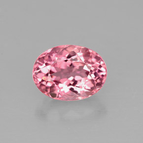 Tourmaline rose naturelle coupe ovale, 1,67 ct, VVS