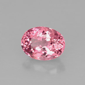 Tourmaline rose naturelle coupe ovale, 1,67 ct, VVS