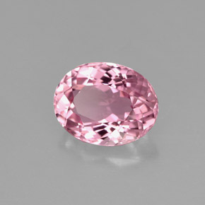 Tourmaline rose naturelle coupe ovale, 1,62 ct, IF