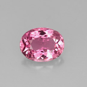 Tourmaline rose naturelle coupe ovale, 1,55 ct, VS