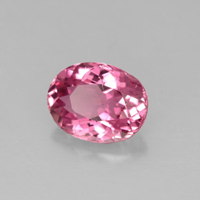 Tourmaline rose naturelle coupe ovale, 1,55 ct, VS