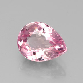 Tourmaline rose naturelle en forme de poire, 1,77 ct, VVS-VS