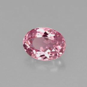 Tourmaline rose naturelle coupe ovale, 1,42 ct, VVS