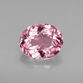 Tourmaline rose naturelle coupe ovale, 1,69 ct, VVS
