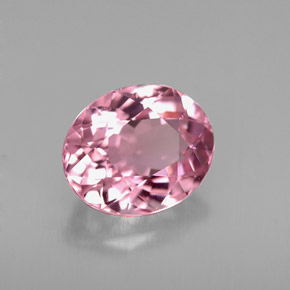Tourmaline rose naturelle coupe ovale, 1,69 ct, VVS