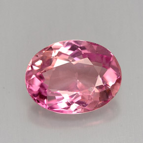 Tourmaline rose naturelle coupe ovale, 3,15 ct, VS