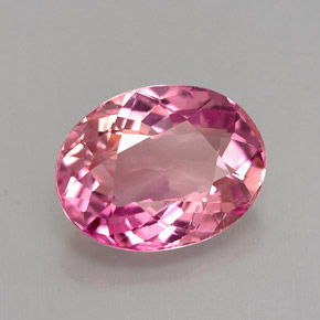 Tourmaline rose naturelle coupe ovale, 3,15 ct, VS