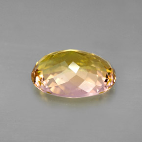 Tourmaline multicolore naturelle coupe ovale, 3,94 ct, VVS