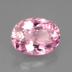 Tourmaline rose naturelle coupe ovale, 3,95 ct, SI