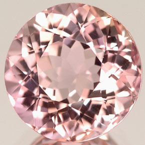 Tourmaline rose naturelle coupe roude, 3,35 ct, VVS