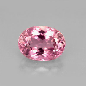 Tourmaline rose naturelle coupe ovale, 3,41 ct, VS