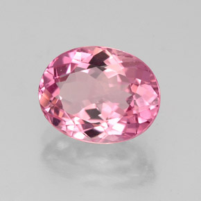 Tourmaline rose naturelle coupe ovale, 3,25 ct, VVS-VS