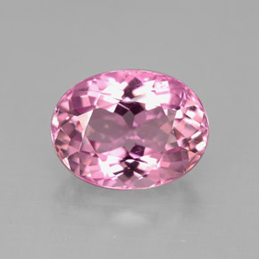 Tourmaline rose naturelle coupe ovale, 3,61 ct, VVS-VS