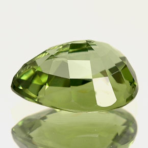 Tourmaline vert naturelle en forme de poire, 1,35 ct, VVS-VS