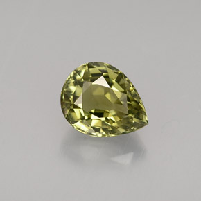 Tourmaline vert naturelle en forme de poire, 1,21 ct, VS