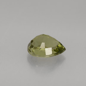 Tourmaline vert naturelle en forme de poire, 1,21 ct, VS