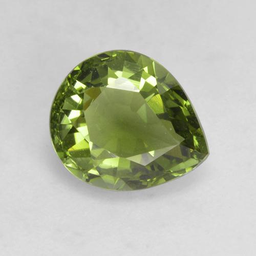 Tourmaline vert naturelle en forme de poire, 1,19 ct, VVS-VS