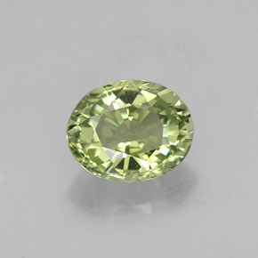 Tourmaline vert naturelle coupe ovale, 1,18 ct, VVS-VS