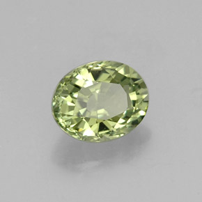 Tourmaline vert naturelle coupe ovale, 1,18 ct, VVS-VS