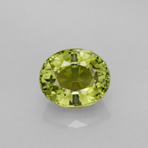 Tourmaline vert naturelle coupe ovale, 1,40 ct, VVS