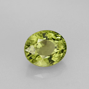 Tourmaline vert naturelle coupe ovale, 1,40 ct, VVS