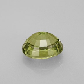 Tourmaline vert naturelle coupe ovale, 1,40 ct, VVS