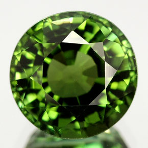 Tourmaline vert naturelle coupe roude, 2,52 ct, VVS-VS