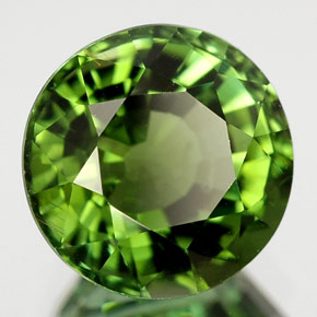 Tourmaline vert naturelle coupe roude, 2,52 ct, VVS-VS