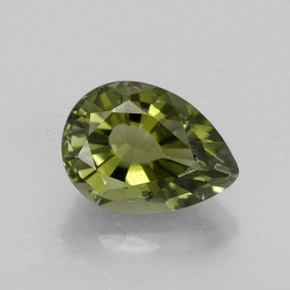 Tourmaline vert naturelle en forme de poire, 1,97 ct, VVS