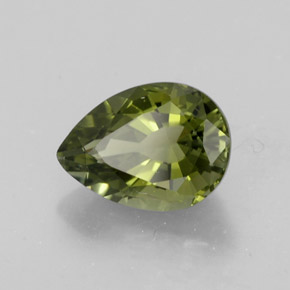 Tourmaline vert naturelle en forme de poire, 1,97 ct, VVS