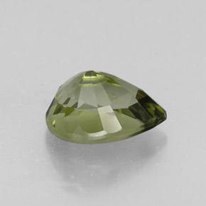 Tourmaline vert naturelle en forme de poire, 1,97 ct, VVS