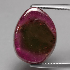 Tourmaline multicolore naturelle forme fantaisie, 10,19 ct, transparent