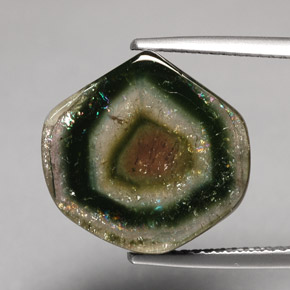 Tourmaline multicolore naturelle transparent, 10,79 ct, transparent / translucide