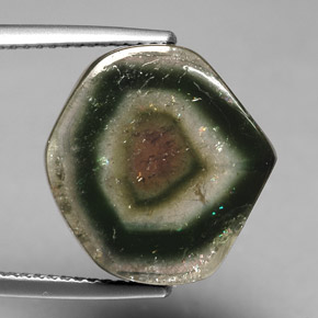 Tourmaline multicolore naturelle transparent, 10,79 ct, transparent / translucide