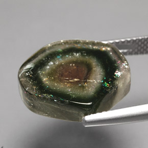 Tourmaline multicolore naturelle transparent, 10,79 ct, transparent / translucide