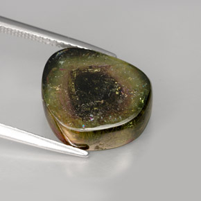 Tourmaline multicolore naturelle forme fantaisie, 9,19 ct, transparent