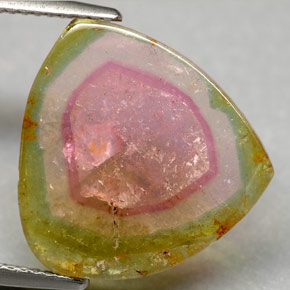 Tourmaline multicolore naturelle transparent, 7,50 ct, transparent / translucide