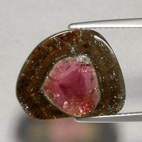 Tourmaline multicolore naturelle transparent, 6,79 ct, transparent / translucide