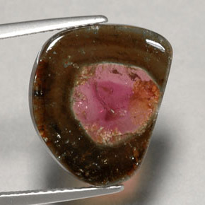 Tourmaline multicolore naturelle transparent, 6,79 ct, transparent / translucide