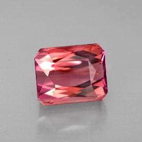 Tourmaline rose naturelle taille émeraude, 4,93 ct, VVS