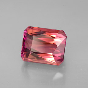 Tourmaline rose naturelle taille émeraude, 4,93 ct, VVS