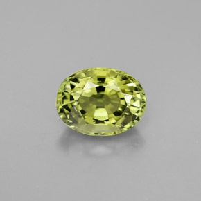 Tourmaline vert naturelle coupe ovale, 1,63 ct, VVS