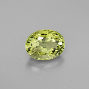 Tourmaline vert naturelle coupe ovale, 1,63 ct, VVS