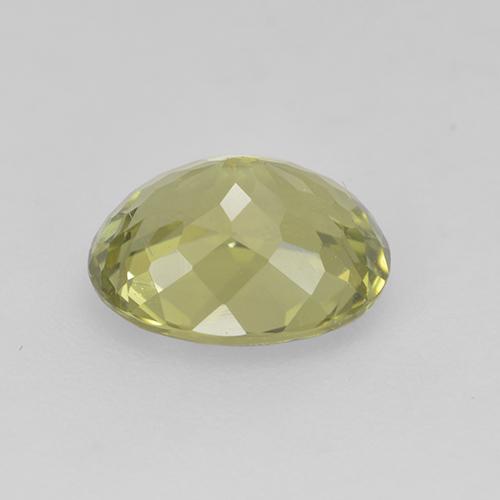 Tourmaline jaune naturelle coupe ovale, 1,25 ct, VS