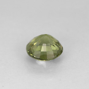 Tourmaline vert naturelle coupe roude, 0,74 ct, VVS